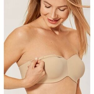 Seamless Strapless Bandeau in Tan